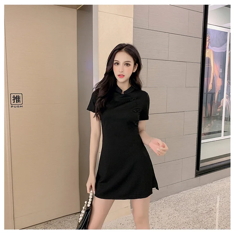 Frauen Anzug Chinesischen Stil Kleidung Zwei Stück Sets 2025, Sommer Neue Crop Top Und Shorts Retro Cheongsam Outfits Passenden für Frauen – Detail 27