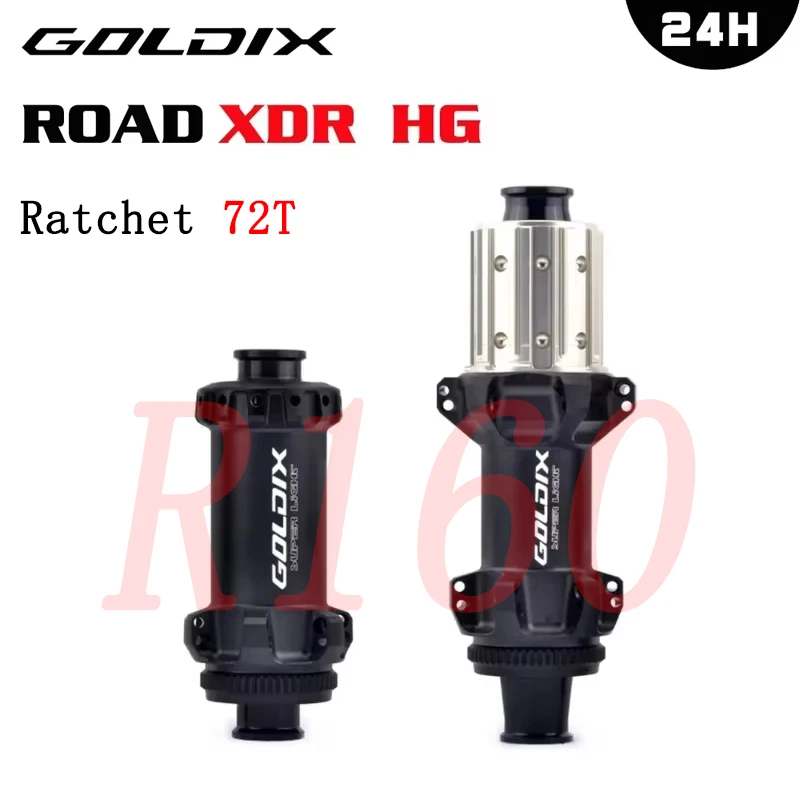 

GOLDIX R160 XD HGR Bike Free Wheel -24 H CenterLock Disc Brake 72T Ratchet， Straight-Pull Spokes 11-12S Road/Cyclocross