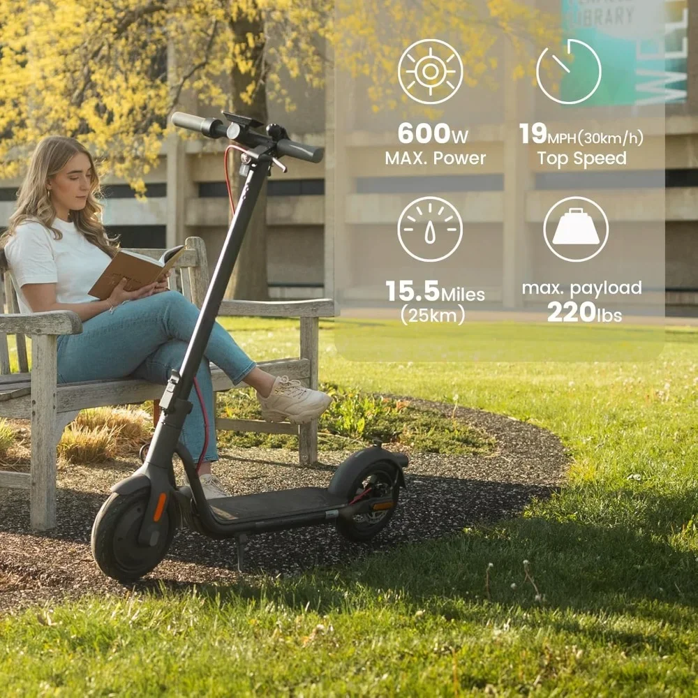 Electric Scooter, Max 20/19 MPH & 40/31/25/15.5 Miles, 900W/700W/600W, 10'' Pneumatic Tire, IP55 Waterproof, Foldable E-Scooter