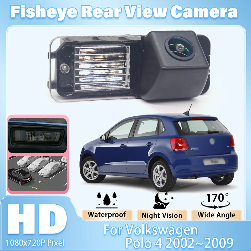 

1080P Backup Rear View Camera For Volkswagen For VW Polo 4 2002~2009 MK4 9N 4Q 9N3 Hatchback license Plate Camera Parking Camera