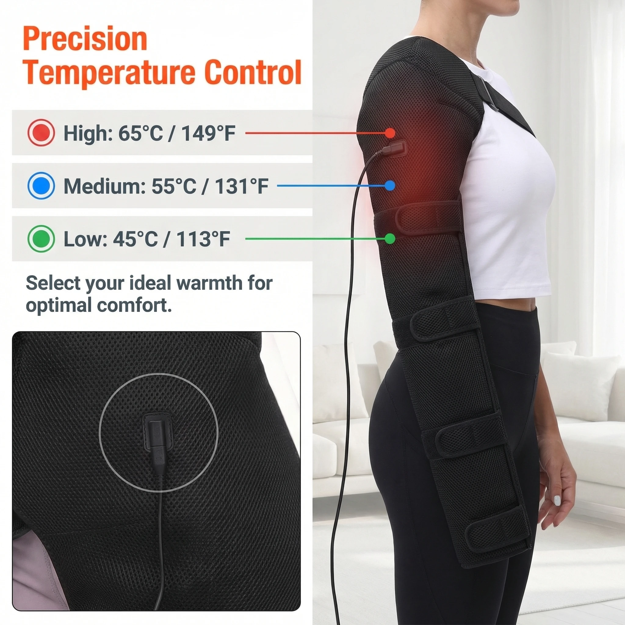 Electric Heating Massage Long  - Shoulder Pad Set In ulasan dan harga