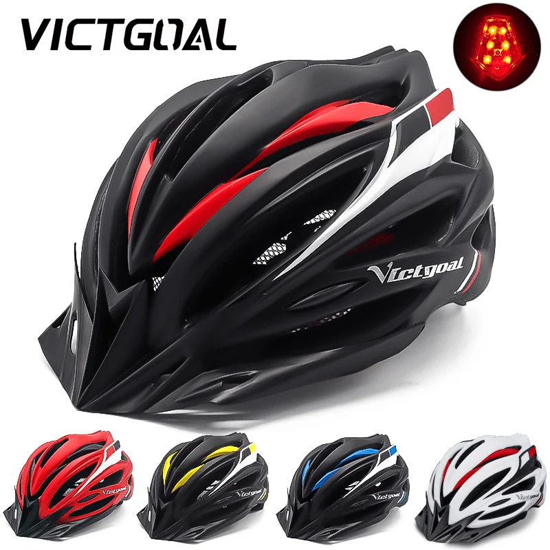 

VICTGOAL Bicycle Helmets For Men Adult LED Rear Light Safety Helmet Visor MTB Mountain Road Bike Urban Commuter Cycling Helmet