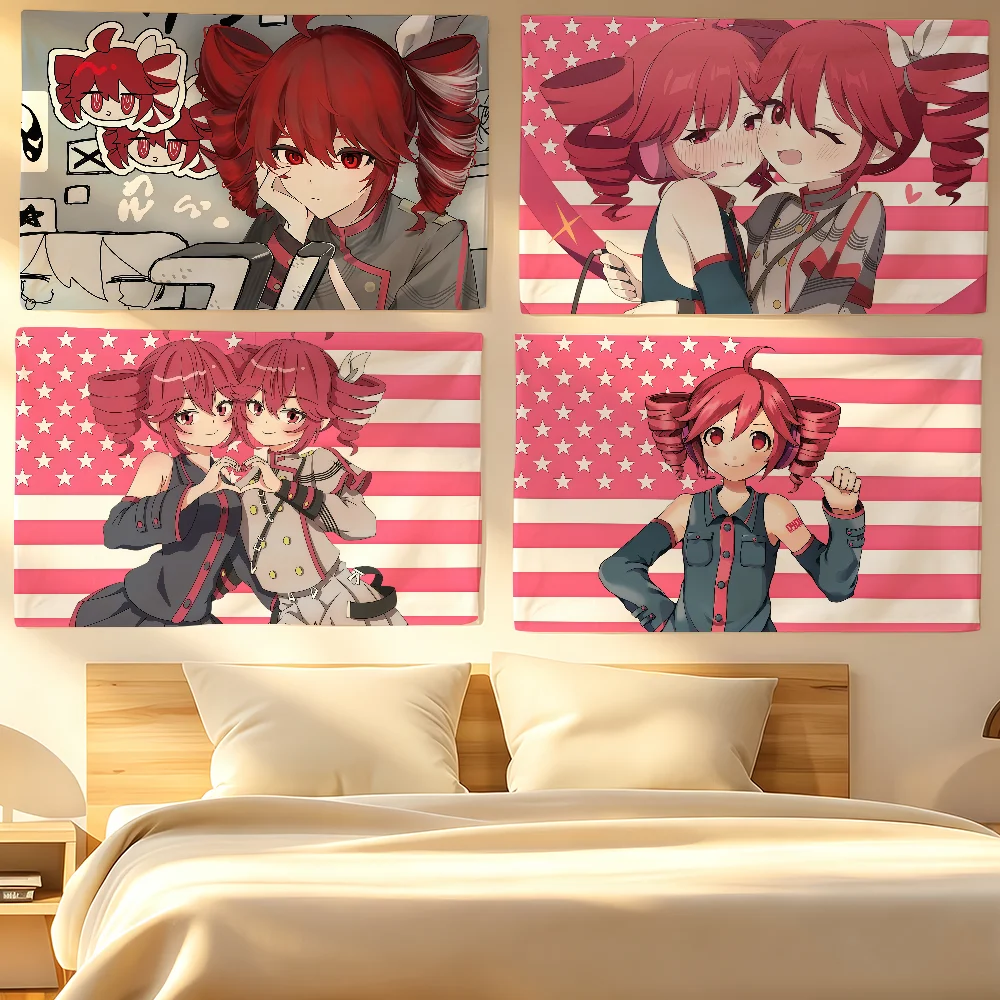 Virtual singer K-Kasane T-Teto flag For Living Room Home Dorm Decor Wall Outdoor Camping Party Banner Gifts