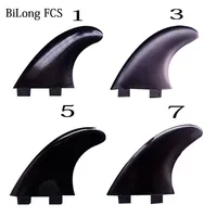 BiLong FCS Performer Surfboard Fins Tri Fin  Nylon+fiberglass Black Surf Fins R1-R3-R5-R7 Four Sizes Surfing Quilhas Surf Fin