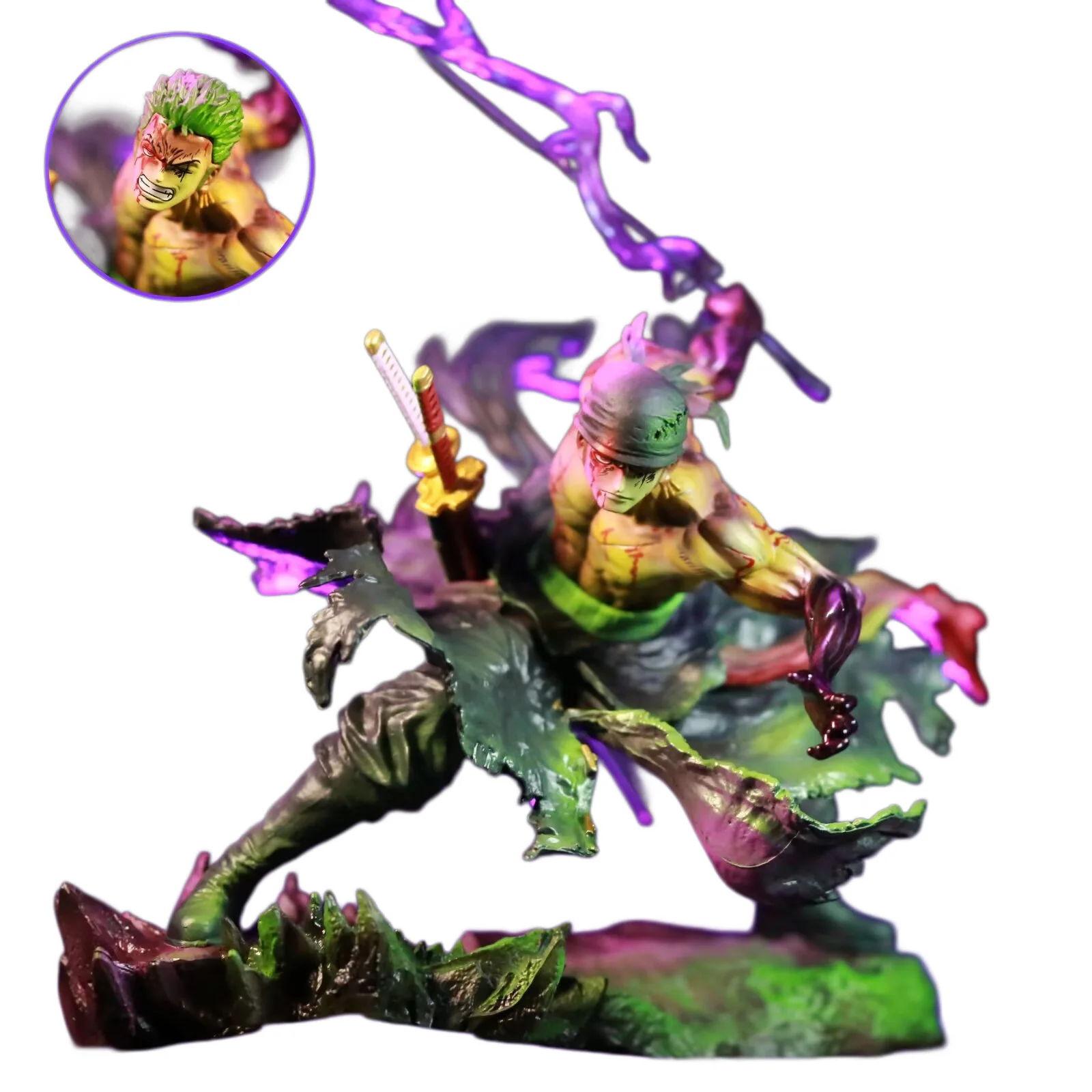 

One Piece Zero Roronoa Zoro Action Figure Double Head Bloody One Sword Style 33cm PVC Anime Statue For Anime Collectors Fans