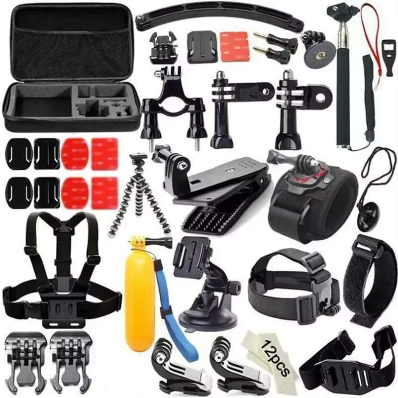 

Ckhb-78D88 Chest Ram Mount Kit 65-in-1 package For Gopro Hero 9 8 7 6 for xiaomi Tripod adapter bracket Action Camera Accessorie
