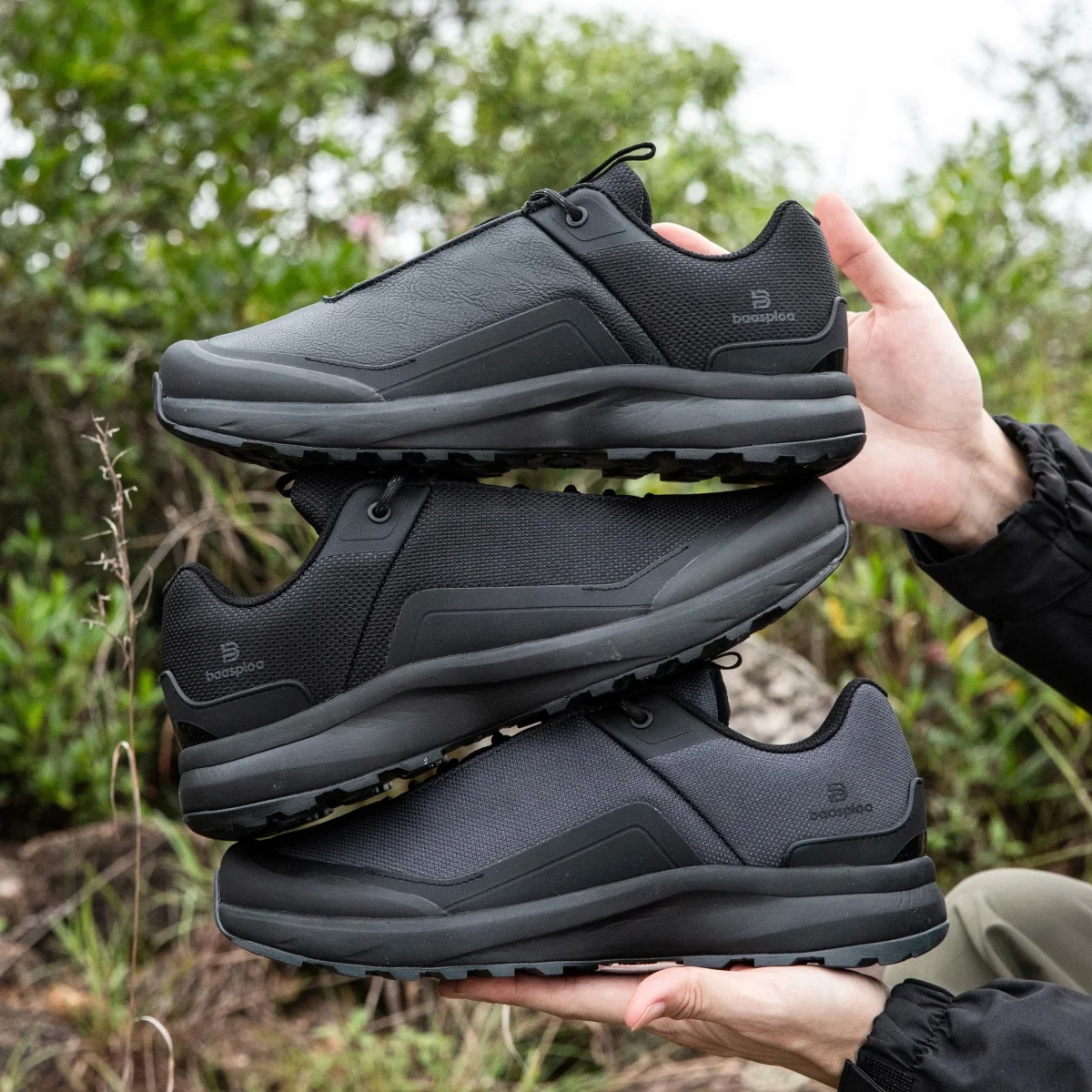 Baasploa الرجال أحذية المشي لمسافات طويلة الأعمال الكلاسيكية عالية الجودة الذكور الرحلات تسلق أحذية رياضية عدم الانزلاق الفاخرة مصمم في الهواء الطلق الأحذية