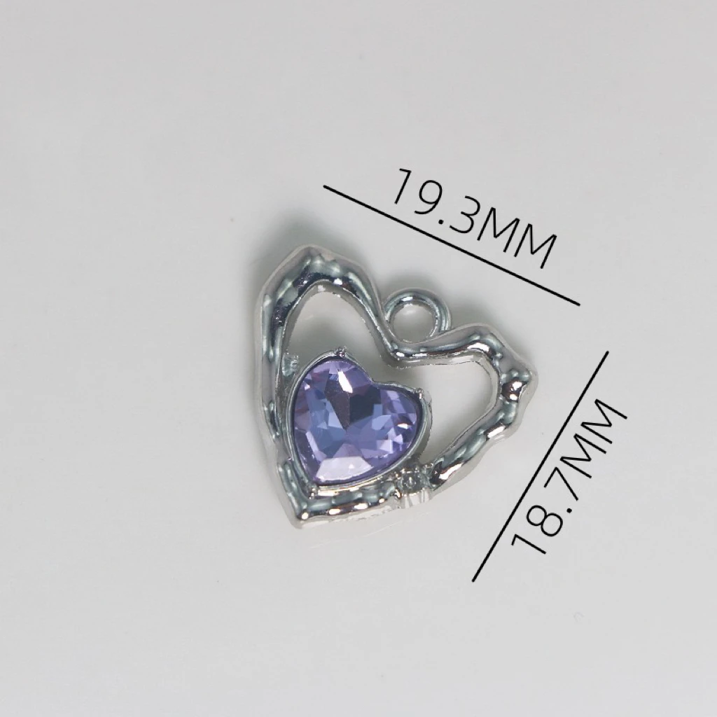 Breloques en alliage cristal coeur biscuits, pendentif pour exécutif, boucle d'oreille faite à la main, bracelet, colliers de la présidence, accessoires de bricolage, 10 pièces