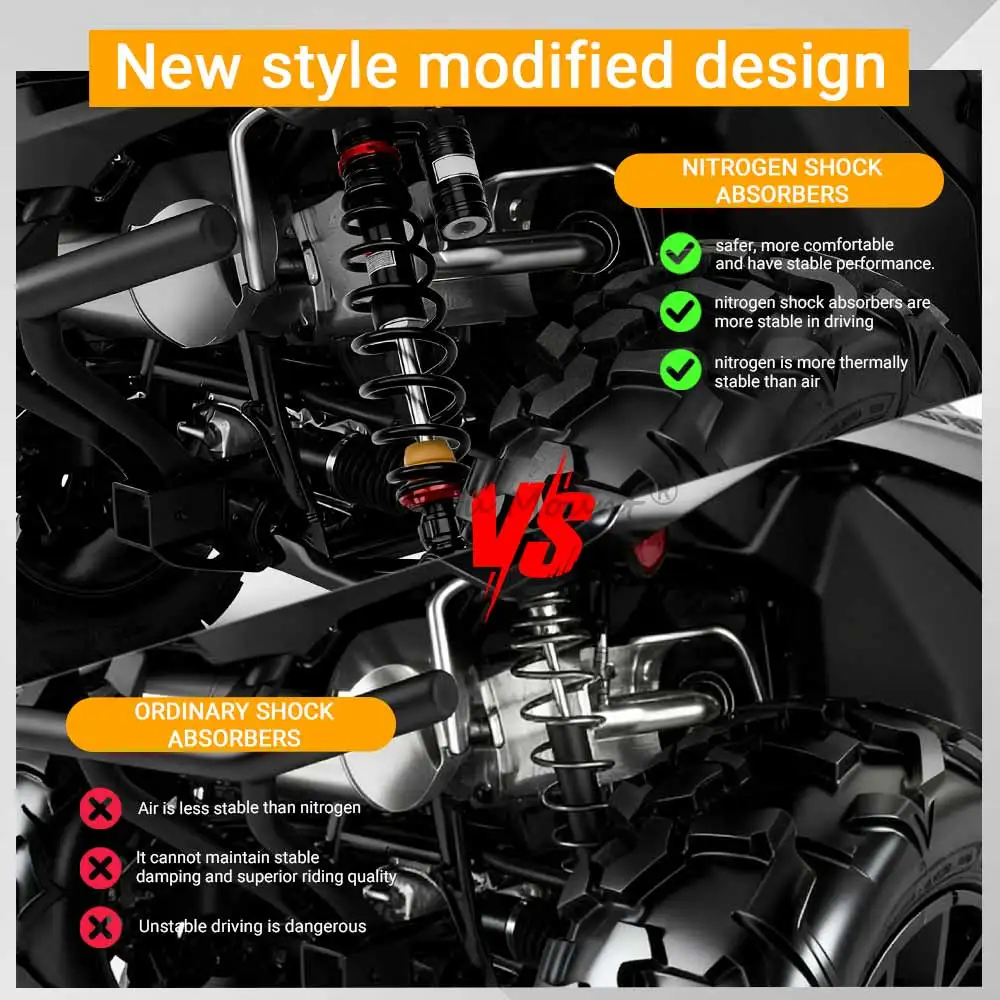 470 مللي متر ATV قابل للتعديل الجبهة تعليق المثبط الهواء امتصاص الصدمات ل Can Am أوتلاندر 650 800R STD XT XT-P 2010-2012 # 706201110 #4