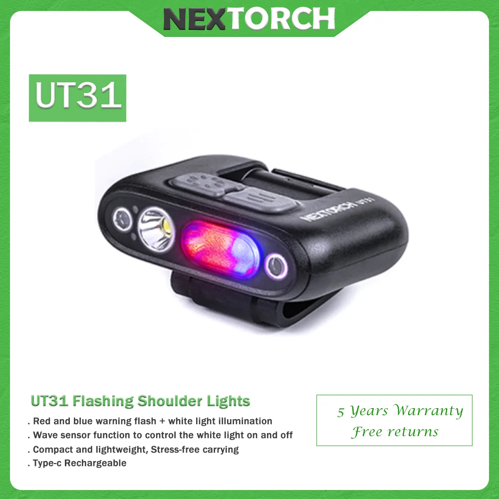 luz de ombro nextorch ut31 luz de sinal de policia aviso de emergencia de patrulha de trabalho de comando de trafego profissional 01