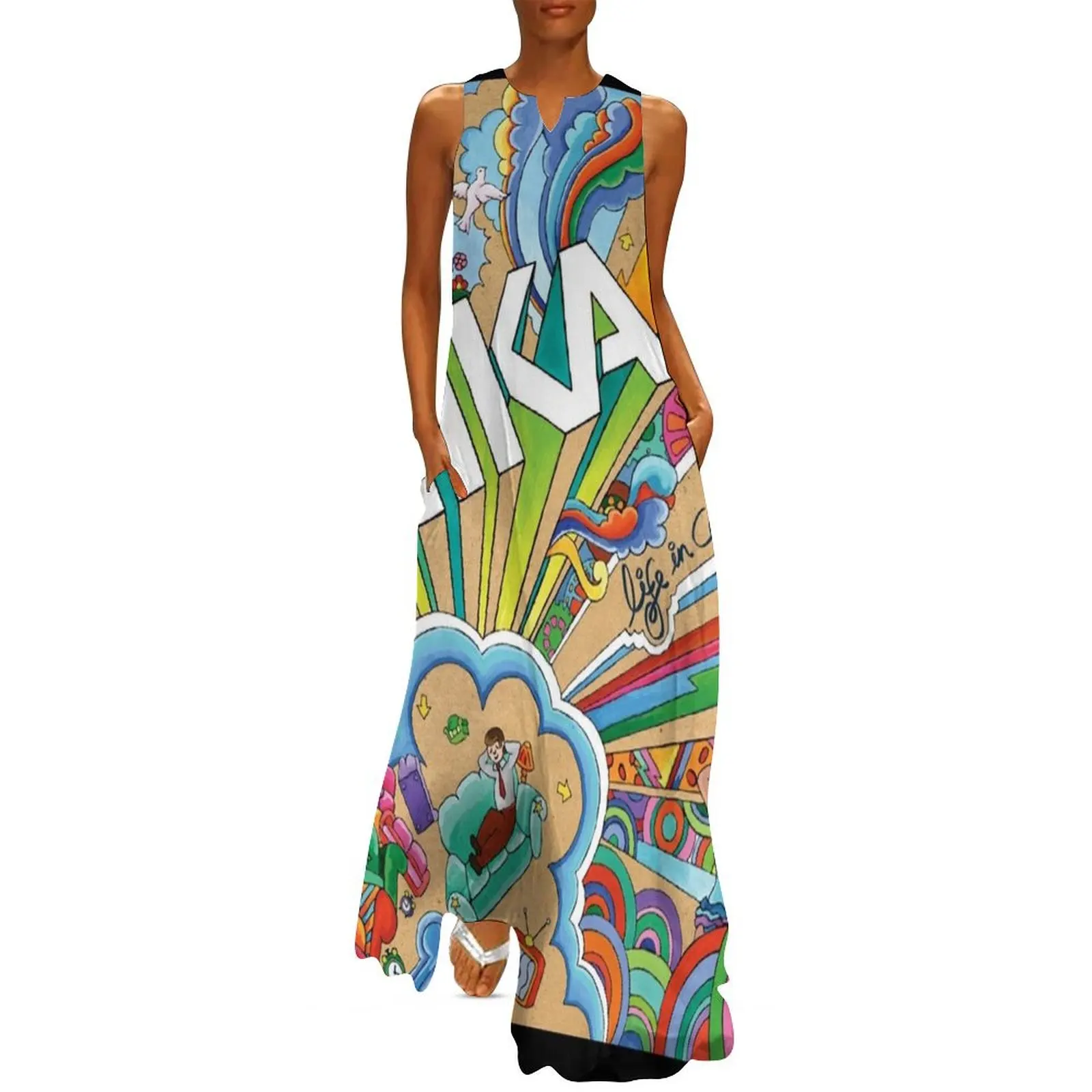 

Mika life in cartoon motion Long Dress summer outfits for women 2025 Woman clothes Dress