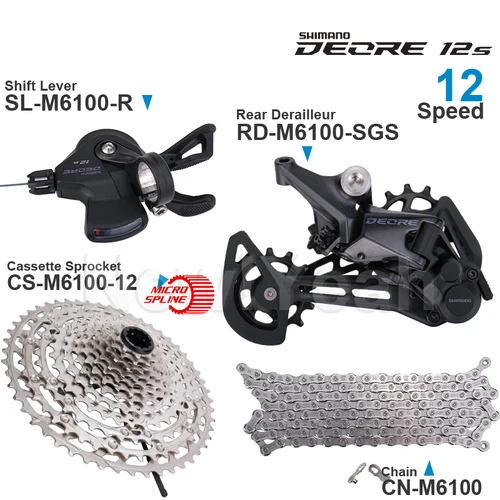 Imagen 2 del producto SHIMANO DEORE M6100 grupo de cambios SL-M6100 desviador trasero RD-M6100 piñón de Cassette CS-M6100 CN-M6100 12 velocidades Original