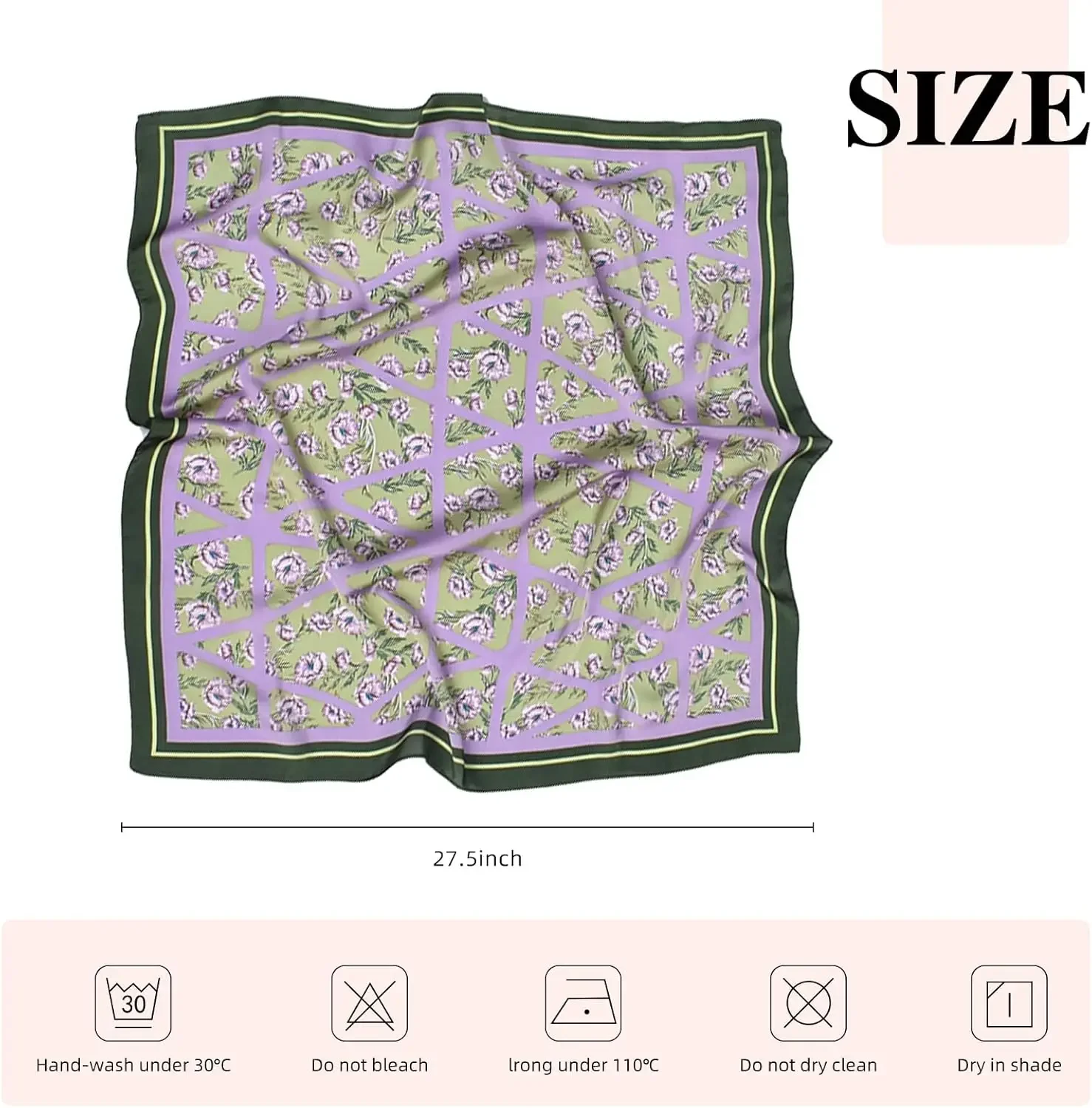 27.5 بوصة وشاح الرأس الحريري للنساء وشاح الشعر الساتان الحرير التفاف الرقبة أوشحة مربعة الشعور وشاح بوهو أغطية الرأس