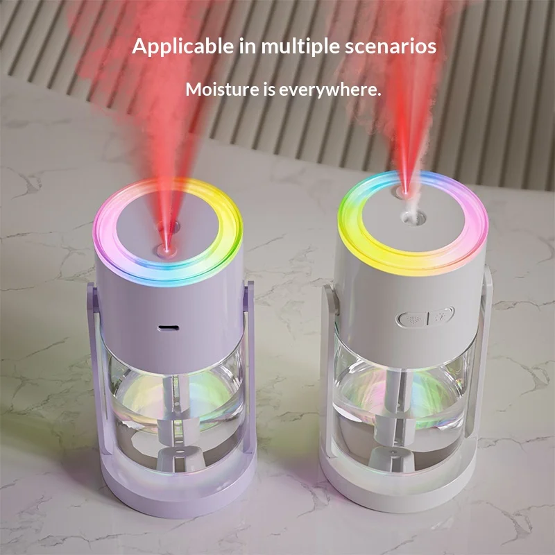 Starry Sky Projection Humidifier Ultra Quiet Humidifier Top Fill Design USB Colorful Atmosphere Light Humidifier for All Night