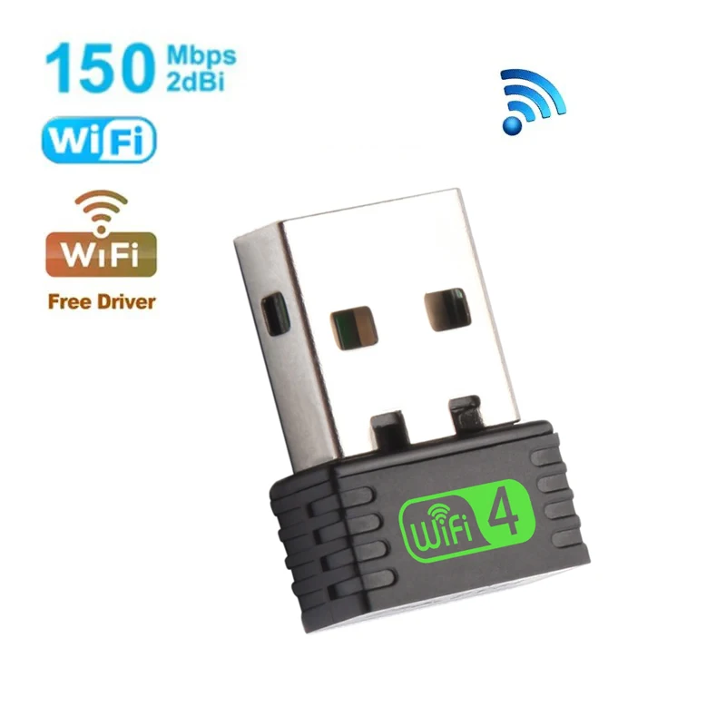 Mini 2.4G USB Wifi Adapter Antenna Wifi 150M wireless network Card Ethernet Wifi Receiver Dongle Free Driver adaptador wifi card