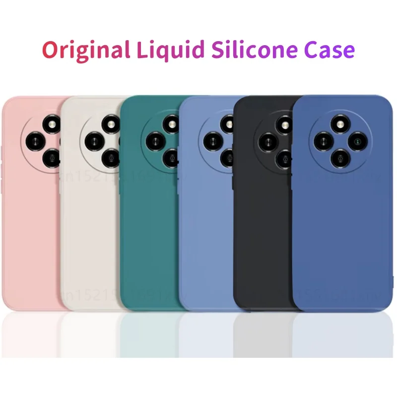 For Poco C75 Case For Xiaomi Poco C75 Cover Funda Coque Original Liquid Silicone Soft TPU Phone Bumper Poco C75