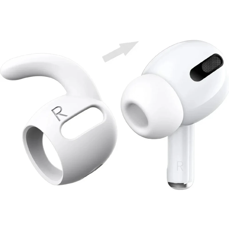 Soft Silicone Anti-drop Ear Hook Ear Tips, Pre-cut Sensor Holes Replacement Ear Cushion Caps For Airpods Wireless Earbuds