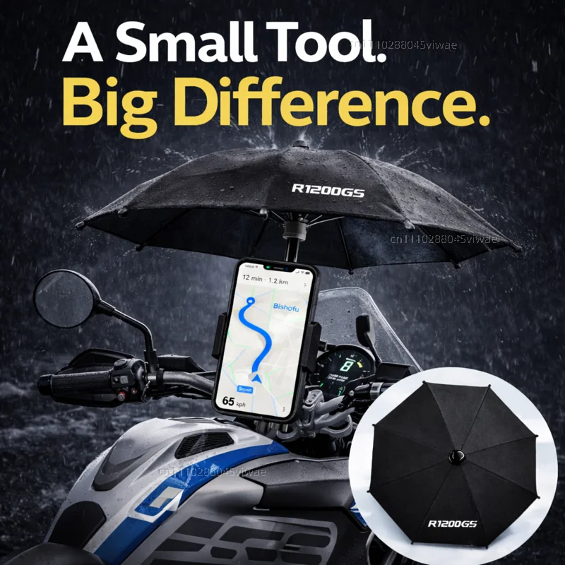 

Держатель для телефона и зонта для мотоцикла BMW R1200GS, водонепроницаемый, с защитой от солнца и бликов, крепление на руль для GPS-навигатора