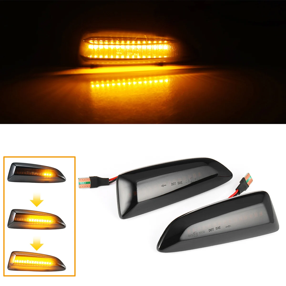 LED Dynamic Turn Signal Lamp Side Marker Light Sequential Blinker For Opel Astra J Astra J K Zafira C Insignia B Grandland X