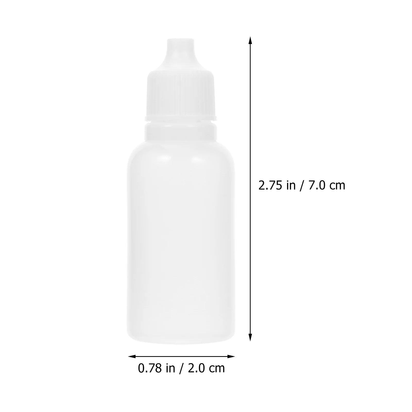 50 pz 20 Ml Vuoto Riutilizzabile Bottiglie di Gocce Per Gli Occhi Leggero Portatile A Tenuta Contenitore di Liquido Per Gli Occhi Per Oli Essenziali Contagocce