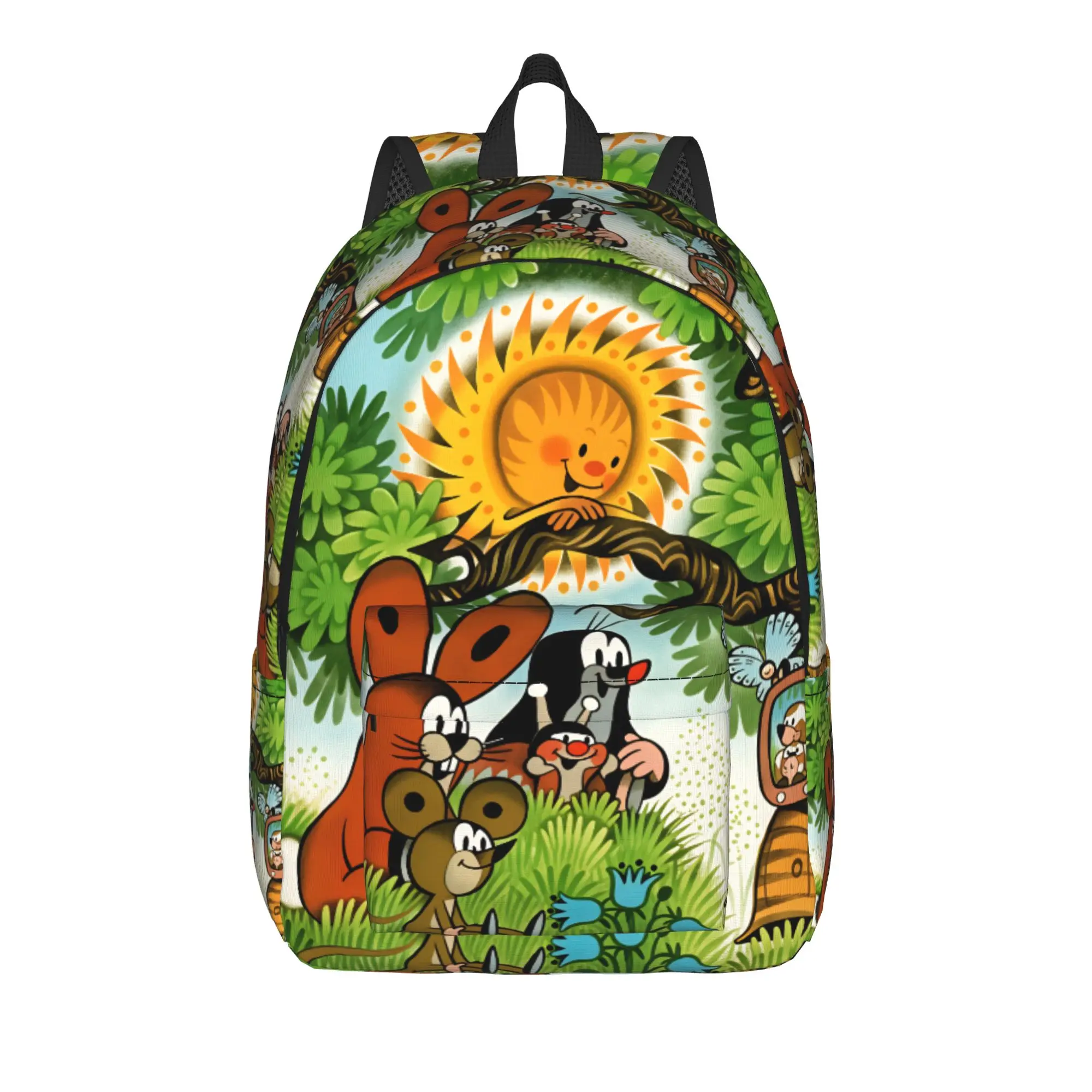 Czech Cartoon Krtek Mole Backpack  Teen Polyester Trekking Backpacks Durable Modern School Bags Rucksack
