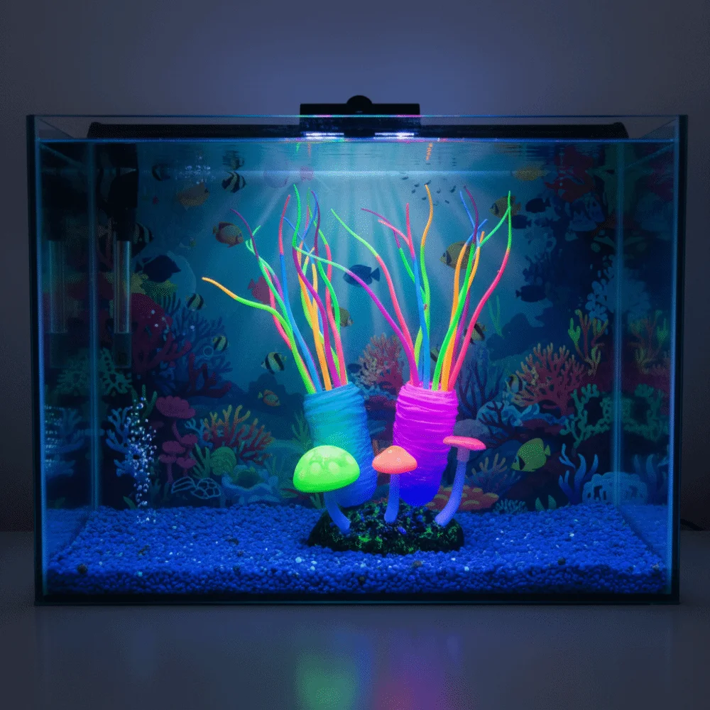 

Luminous Simulated Sea Squirt Realistic Colorful Artificial Mushroom Ornament Silicone Lifelike Artificial Seaweed