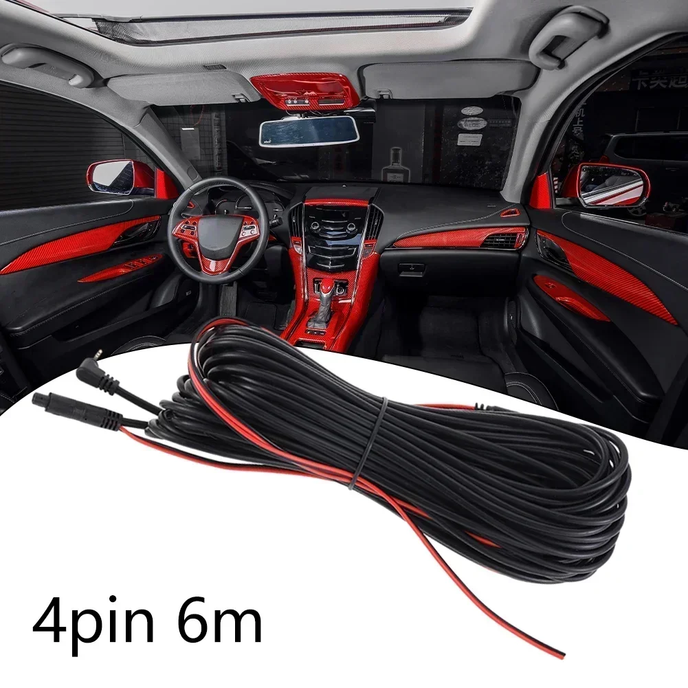 Universal Auto DVR Dash Camera Cable 2.5mm 4-Pin Video Extension Cable For Rear View Camera 12V/24V Truck Campers Trailers Bus