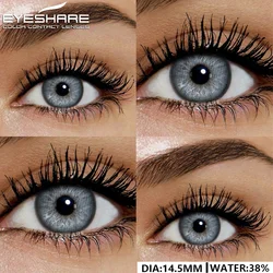 EYESHARE 1 par de lentes de contacto de Color Natural para ojos, lentes azules, lentes grises para alumnos, lentes marrones, lentes de contacto verdes cosméticas anuales