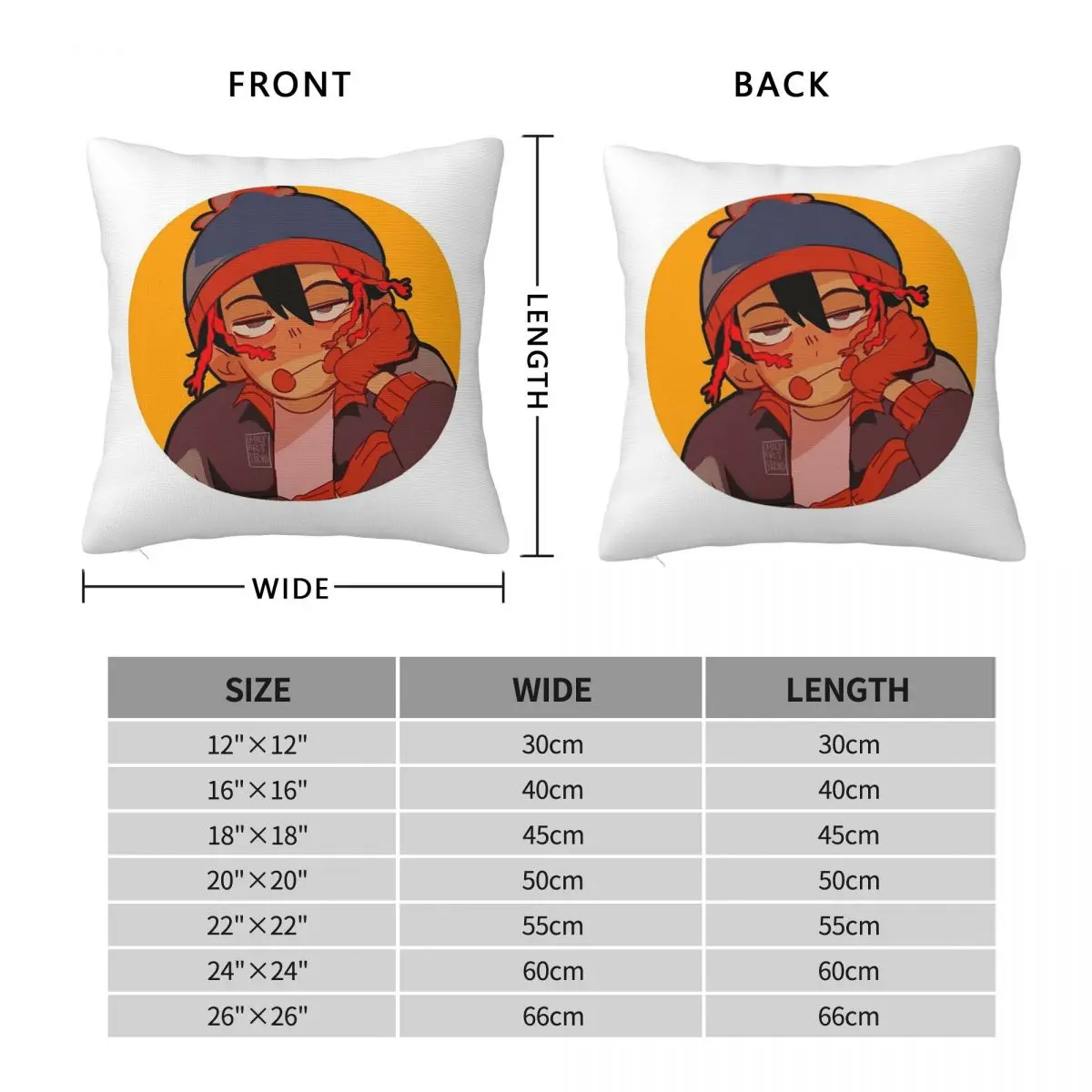 Grump Square Pillowcase Pillow Cover Polyester Cushion Decor Comfort Throw Pillow for Home Sofa