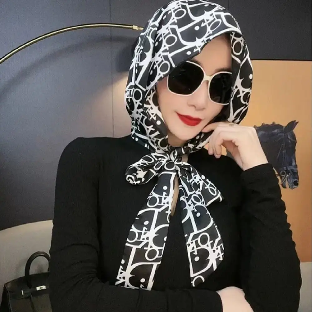 Summer Simulation Silk Muslim Turban Soft Breathable Baotou Hat Sun-Resistant Hijab Cap Women