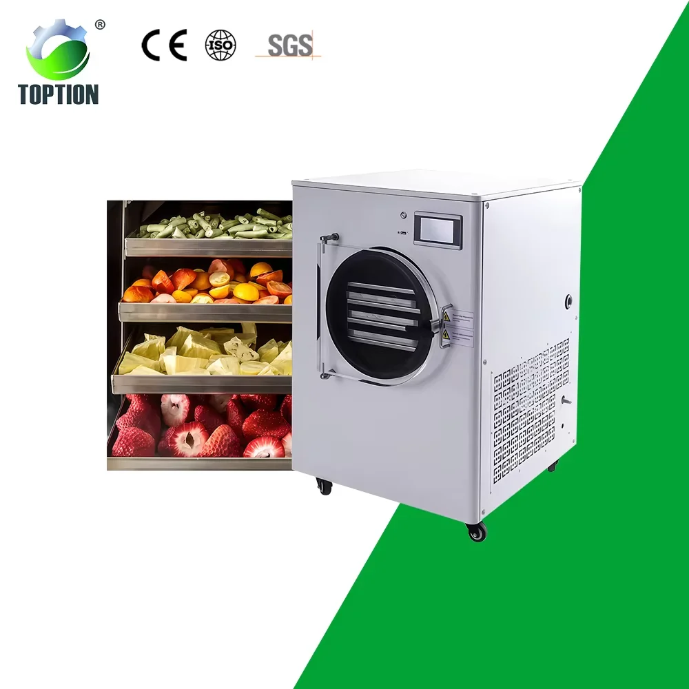TOPTION Food Vacuum Freeze Drying Machine Dried Fruit Freeze Dry Equipment Home Freeze Dryer For Sale