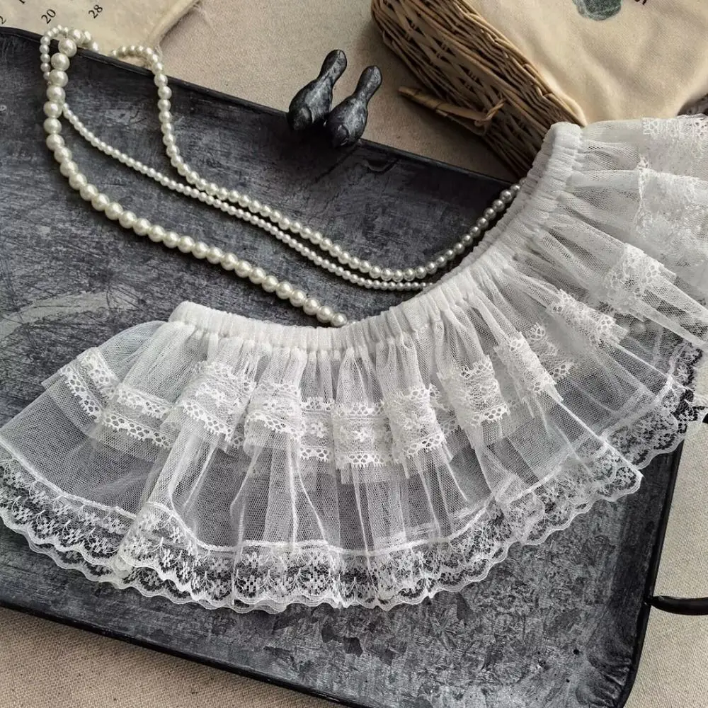 Nuova gonna in pizzo ricamato Y2K Streetwear vedere attraverso gonna scavata a vita alta design con lacci gonna a strati decorazione jeans