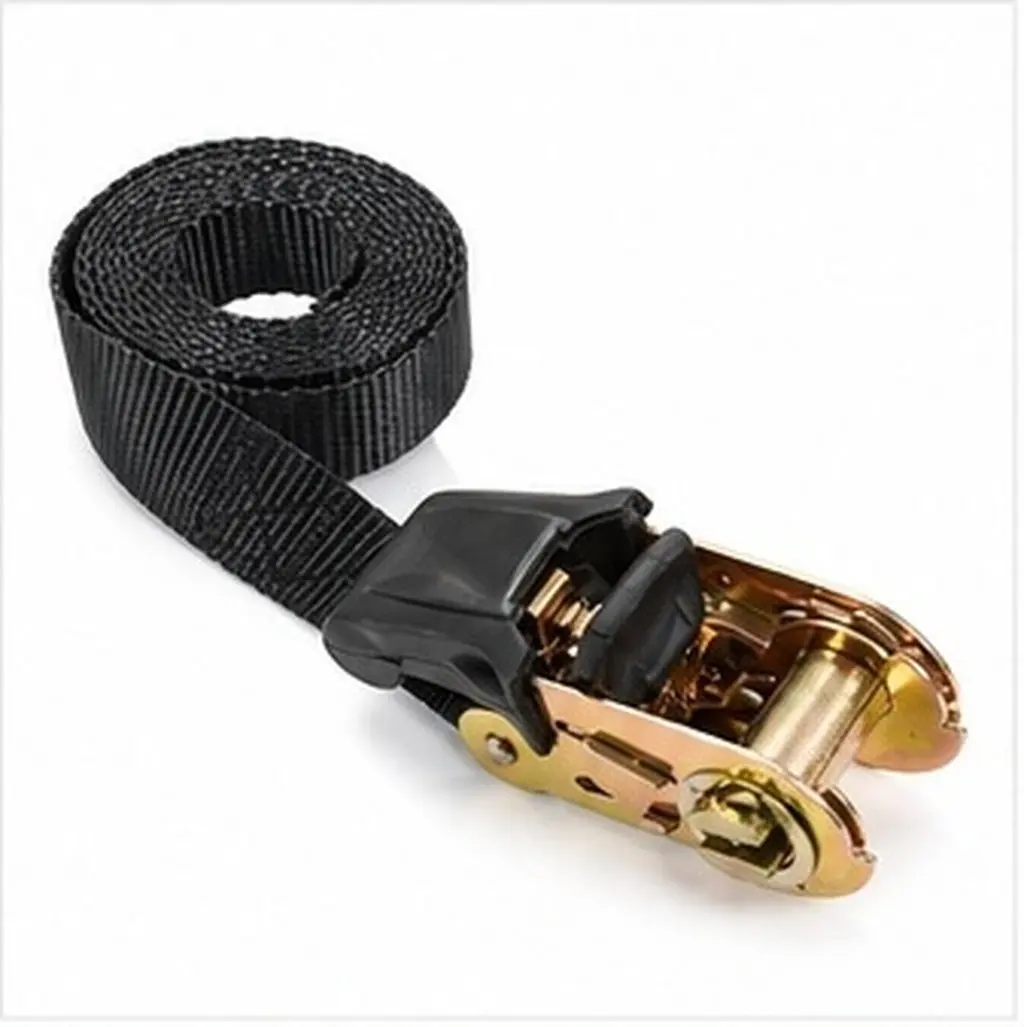 Endless Heavy Duty Ratchet Strap Polyester Iron Construction Quick Fasten Secure Large Appliances Trailer Pickup Truck Roof Rack