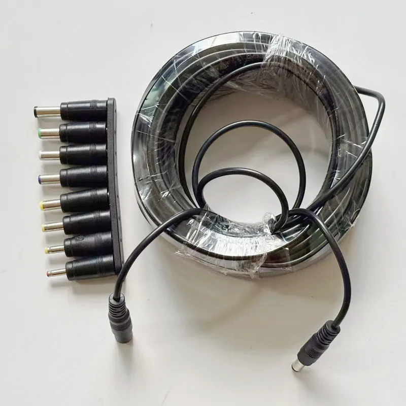 

2.1x5.5mm DC 12V Power Extension Cable With 8Pcs Different Size DC Connectors Male To Female DC Wire For LED Light CCTV Camera