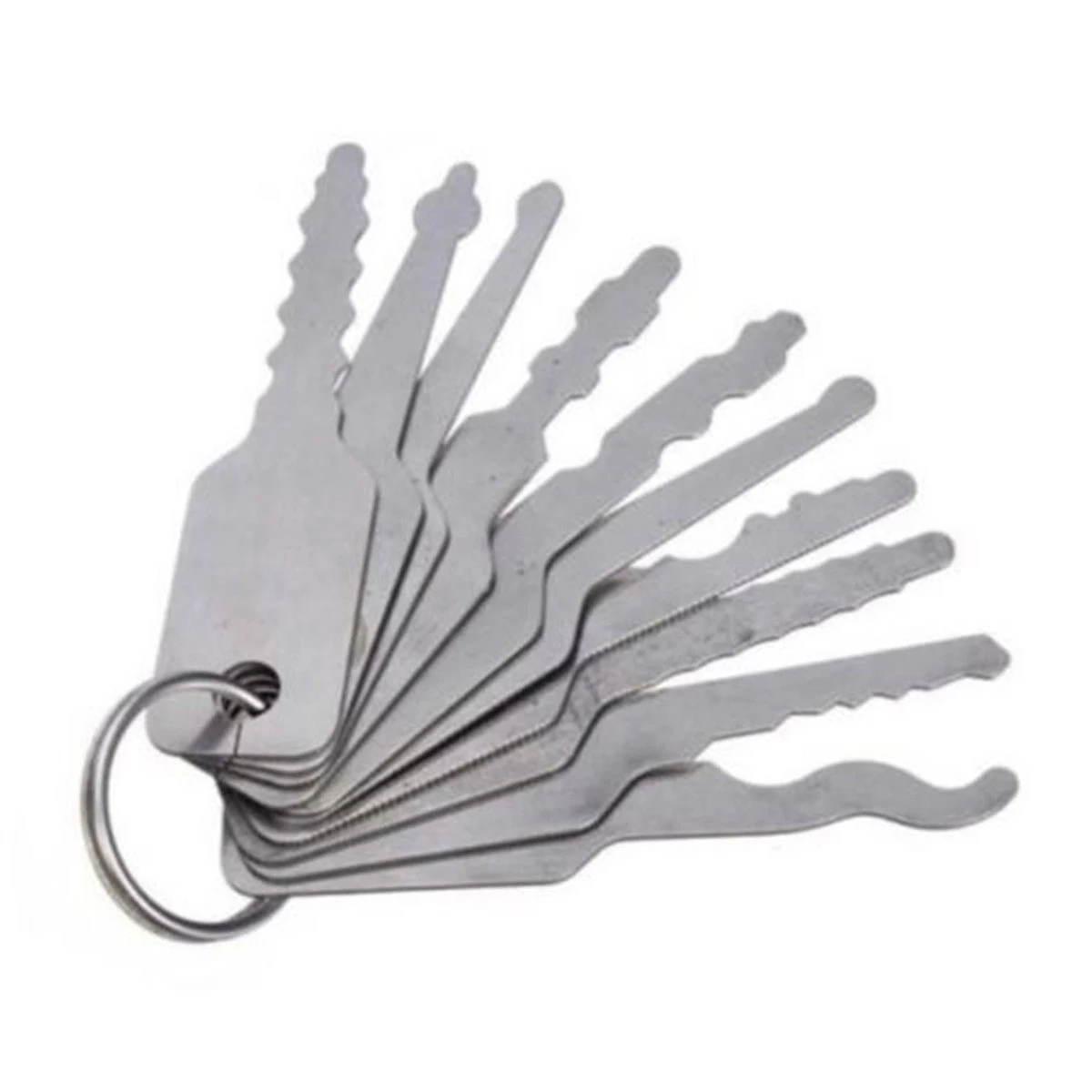 10Pcs/set Car Unlock Door Open Keys Automotive Precision Hook Hand Duty Tools Jiggler Keys Auto Repair Accessories