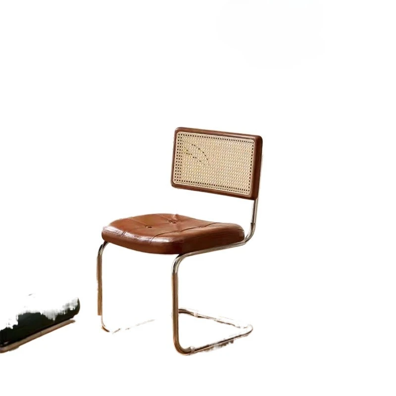 

Rattan chair, Nordic solid wood home dining chair