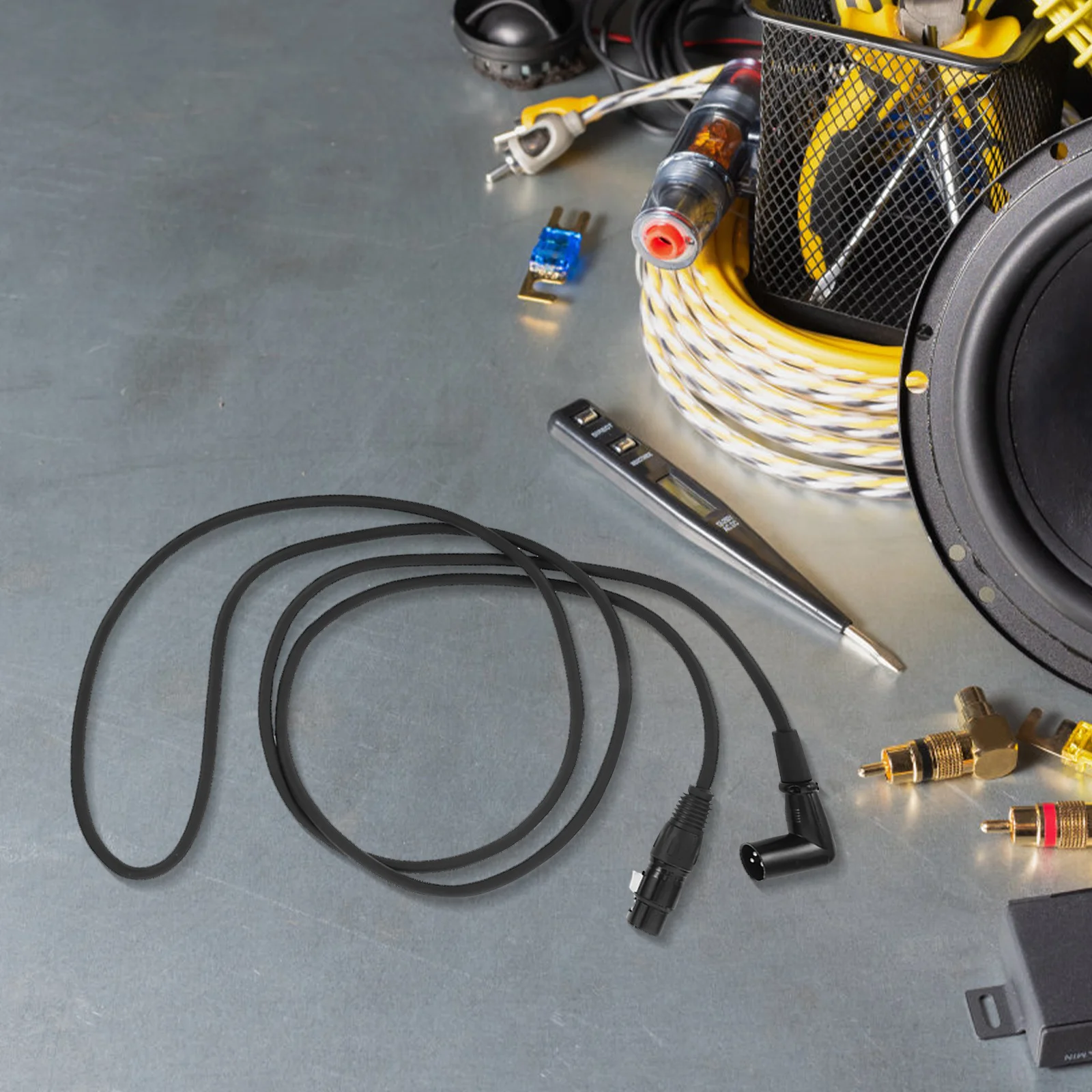 

90 Degree Right Angle Xlr Male to Female Balanced Microphone Cable Dual Shielded for Audio Interface Mixer Powered Speakers