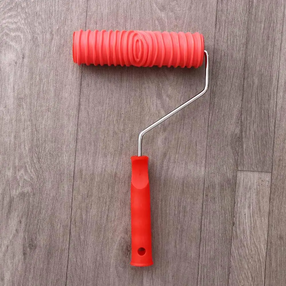 Graining Painting Tool Rubber Paint Roller Wood Pattern Durable Rolling Brush Empaistic Embossed Graining Painting Tool Home