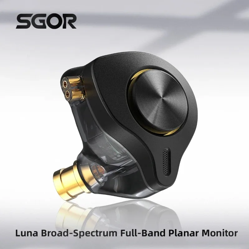 SGOR Luna 13.5MM Planar Driver HiFi In-Ear Wired Earphone Music IEMs Bass Monitor Earbuds DJ Headset Type C USB C with 0.78 2PIN