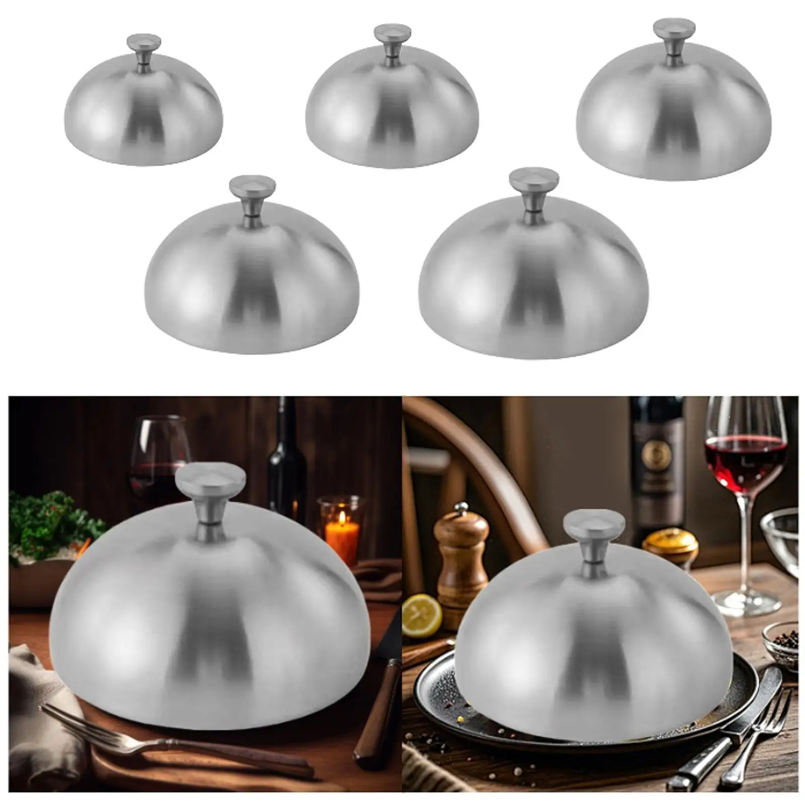 Metal Griddle Basting Cover Steaming Cover Cheese Melting Dome Food Cover Dome for Butter Dessert Kitchen Cooking Barbecue