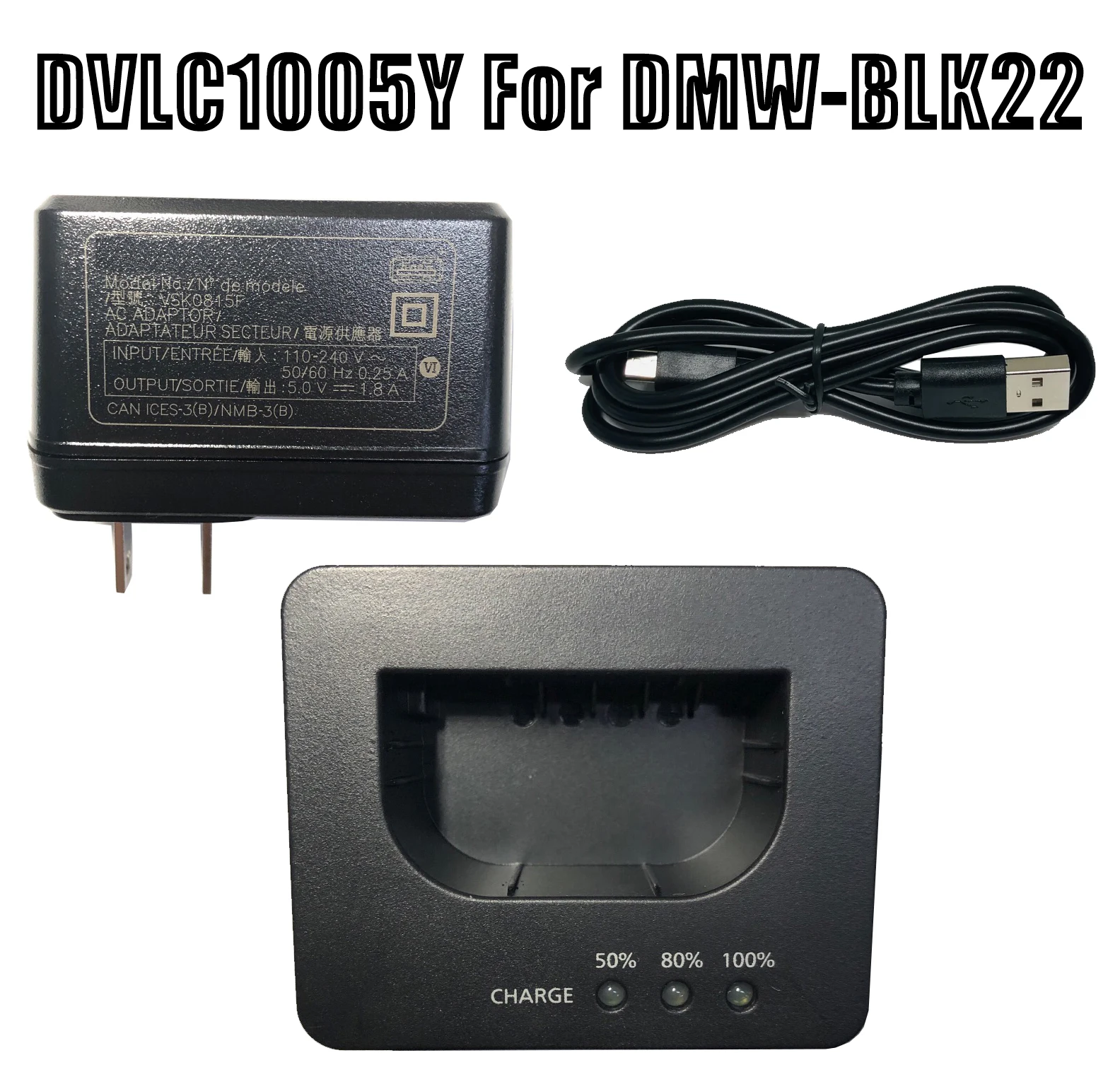 

Genuine DVLC1005Y Charger For Panasonic DMW-BLK22 LUMIX S5 DC-S5 S5K II G9 GH5S GH6 GH5M2