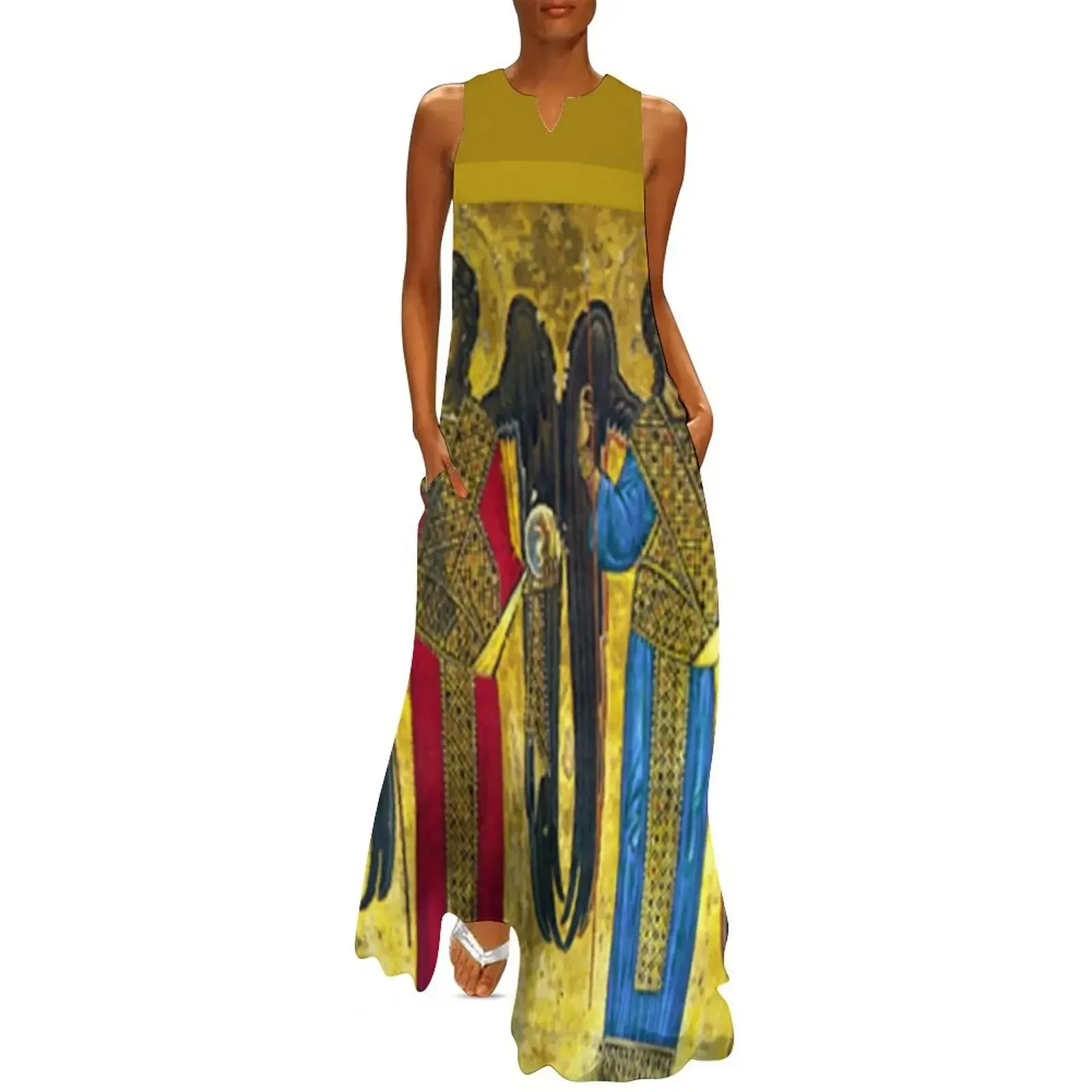 

St Michael & St Gabriel Archangel Icon Catholic Angel Long Dress Evening dresses Beachwear Party dresses Dress
