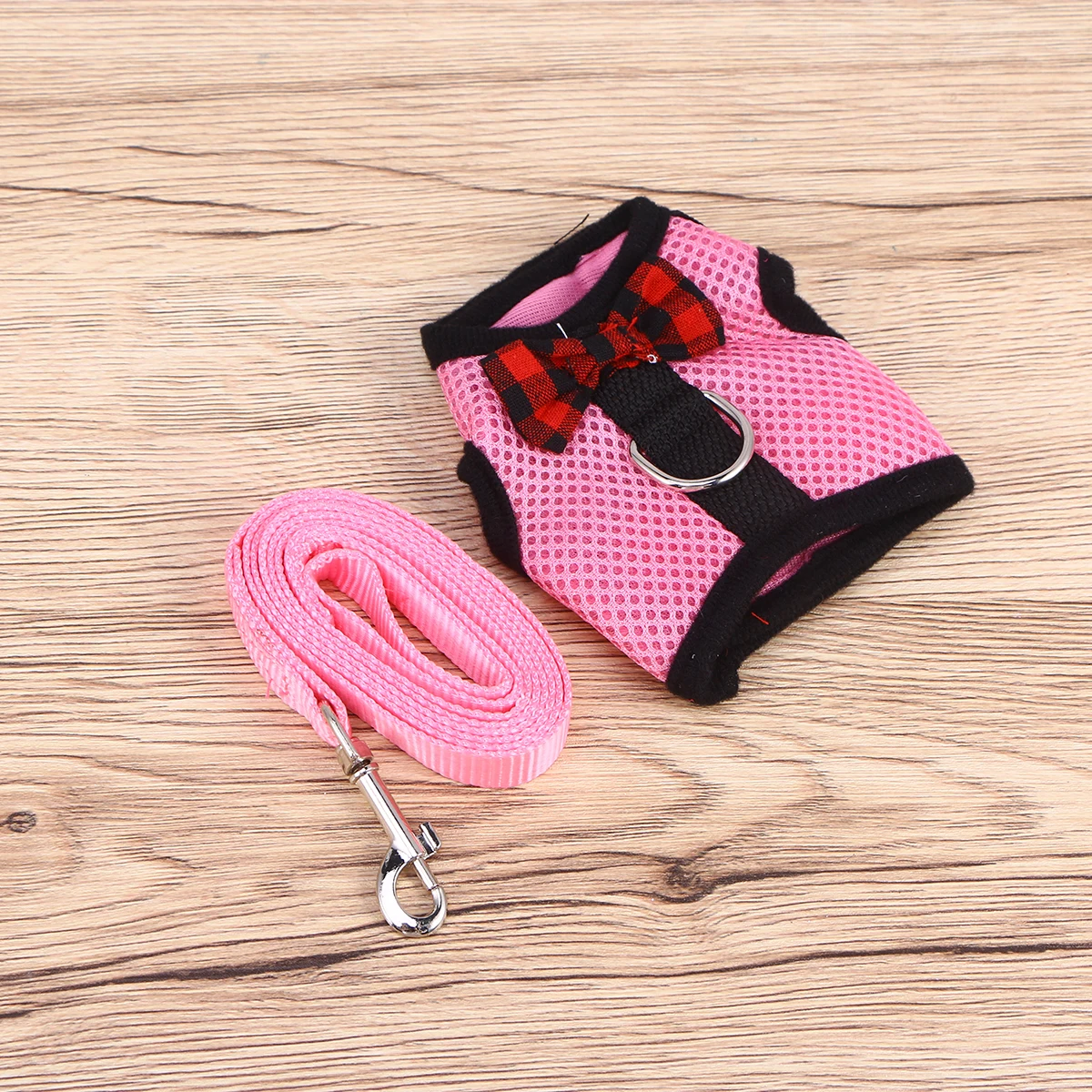 

Pet Harness Vest Breathable Adjustable Soft Guinea Pig Supplies Cute Small With Leash Grid