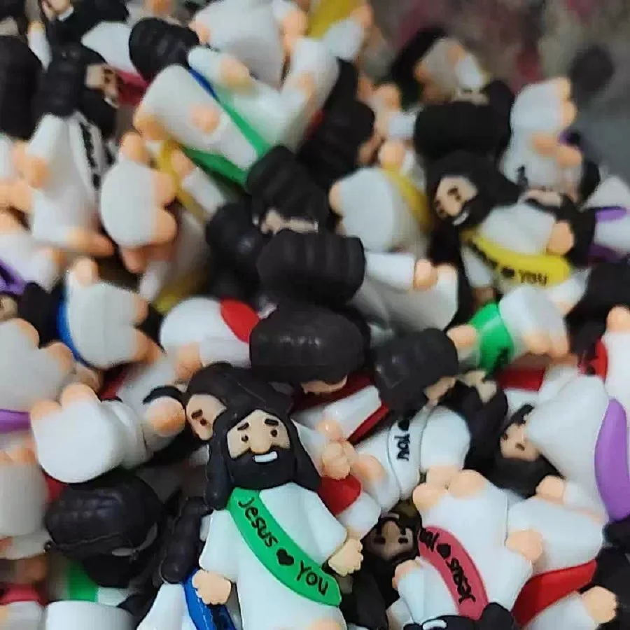 20-60 قطعة شخصيات يسوع الصغيرة يسوع يحبك شخصيات يسوع الصغيرة إخفاء والسعي حفلة دينية تفضل مدرسة الأحد بيضة عيد الفصح