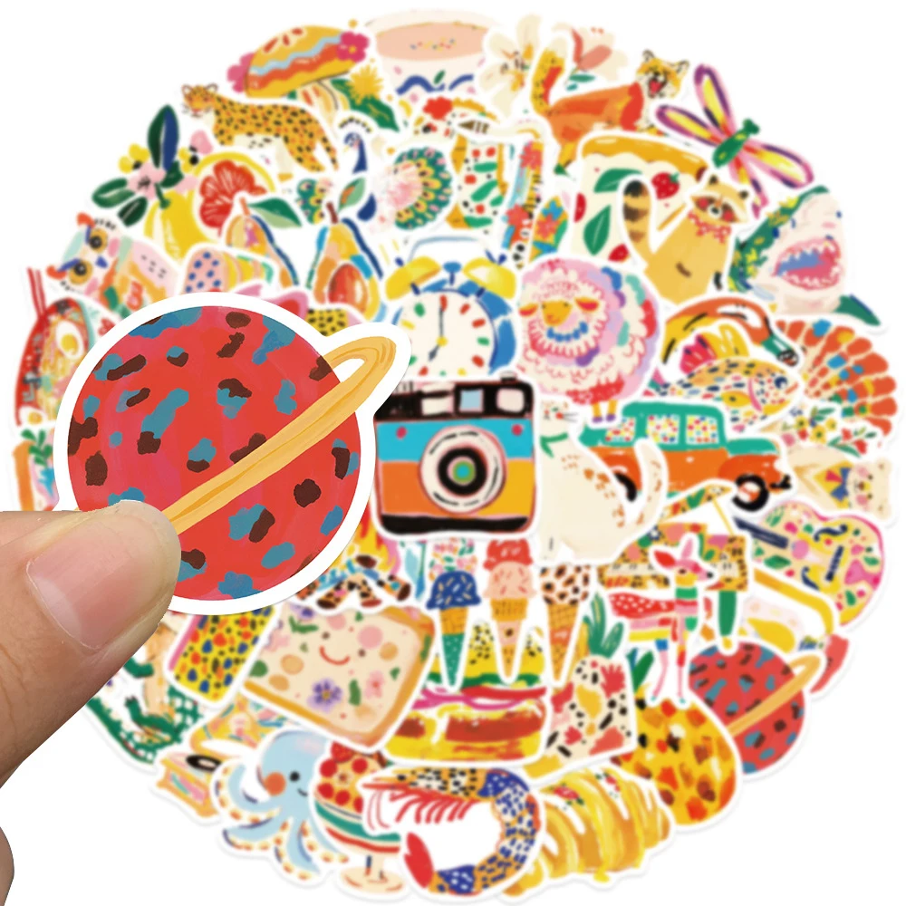 10/30/50pcs Creative Children Painting Graffiti Stickers for Stationery Phone Suitcase Bike Cute Cartoon Decoration Sticker Toys