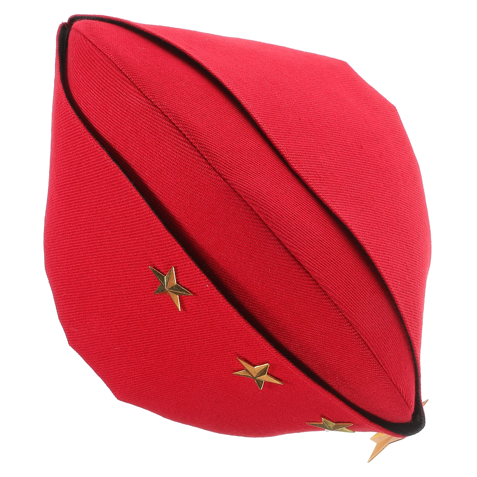

Sailor Dance Hat Red Canvas Beret Square Dance Performance Vintage Style British Peaked Military Cap Stylish Unisex Party