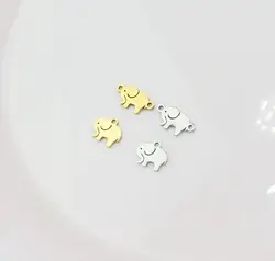10pcs StainlessSteel Anti Allergic Mini Connecor Mirro Polish Girls Women's Fashion Jewelry Charm Pendant DIY Necklace Earrings