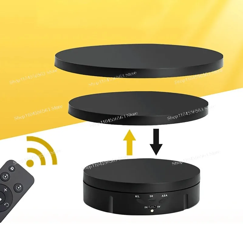USB-Rechargeable 3-Speed Visualizer - 360° Electric Rotating Turntable for Video Shooting