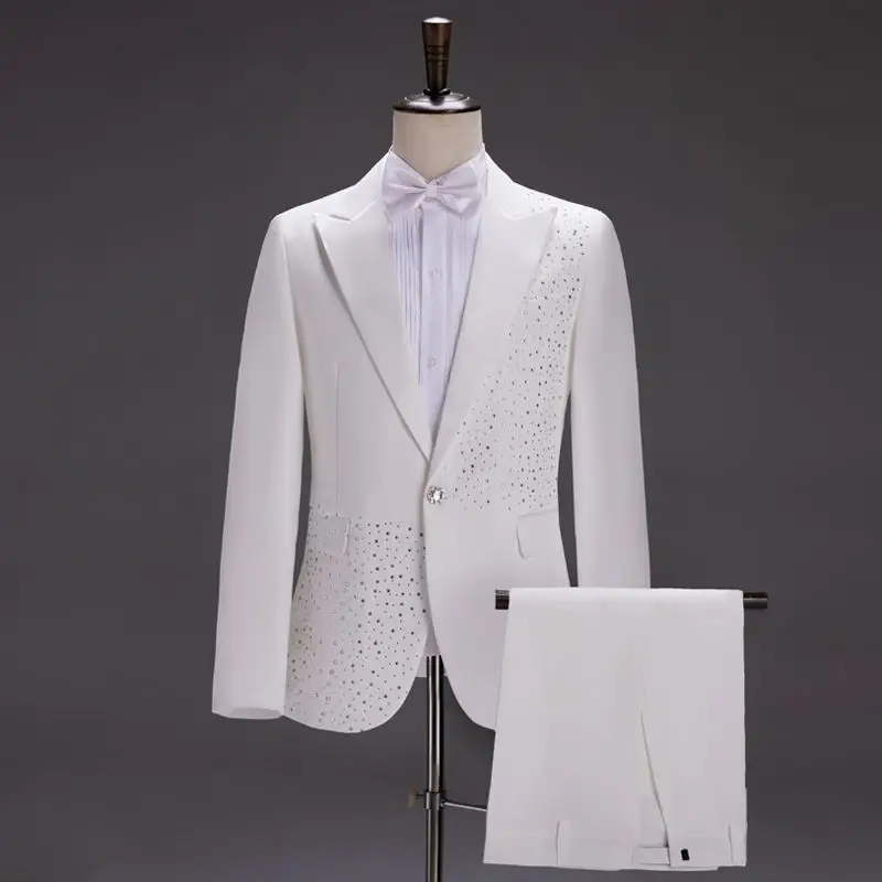 Men's Suit Performance Costume Sequin Suit suit Stage Chorus Men's Dress Singer Host Costume