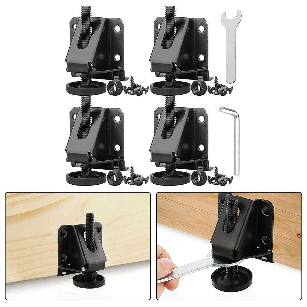 4Pcs Furniture Leveler Feet Sofa Legs Table Leg Extenders Desk Leg Riser Leveling Foot Home Desk Height Adjuster Anti Slip Foot